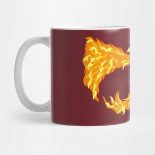 Red Flame Phoenix Mug